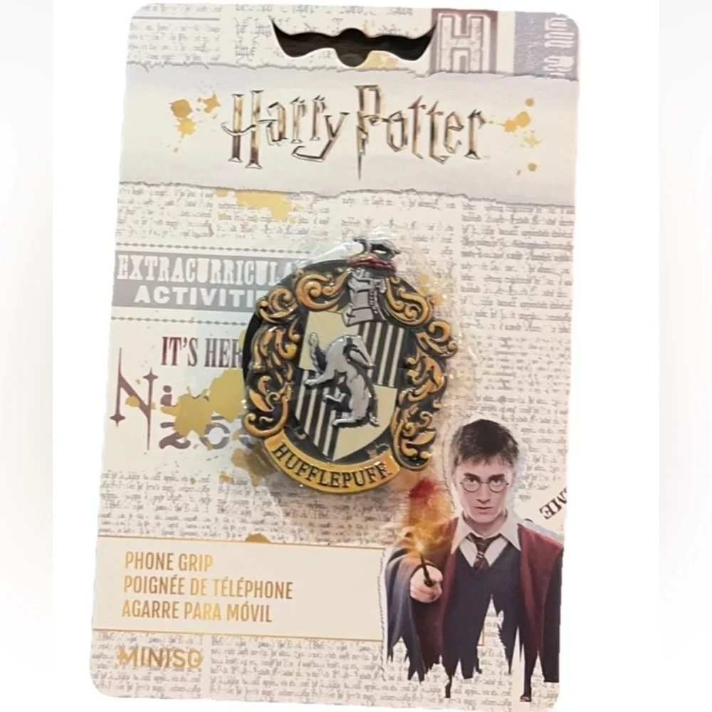 Miniso - Harry Potter Metal Phone Grip Hufflepuff Wizarding World Pop Up
